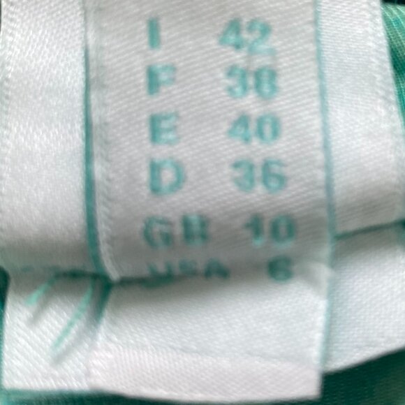 Legatte Jeans Bohemian-Style Asymmetrical Hemline - Teal and Blue Colors Size 6 - Picture 8 of 10